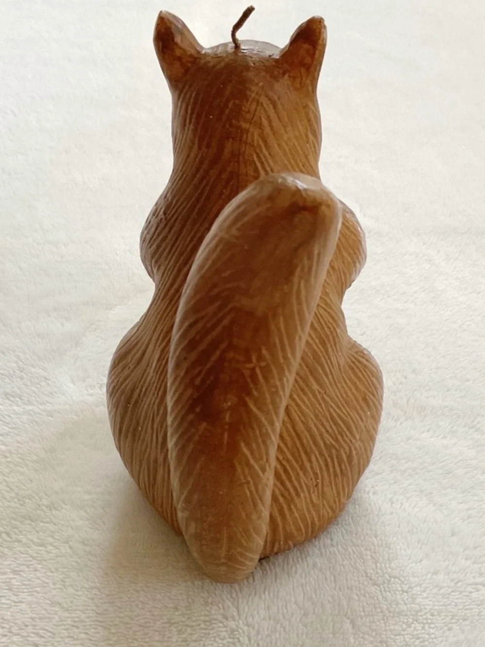 Pottery Barn Vintage Squirrel Acorn Candle Harvest Woodland Fall Decor 5.25”